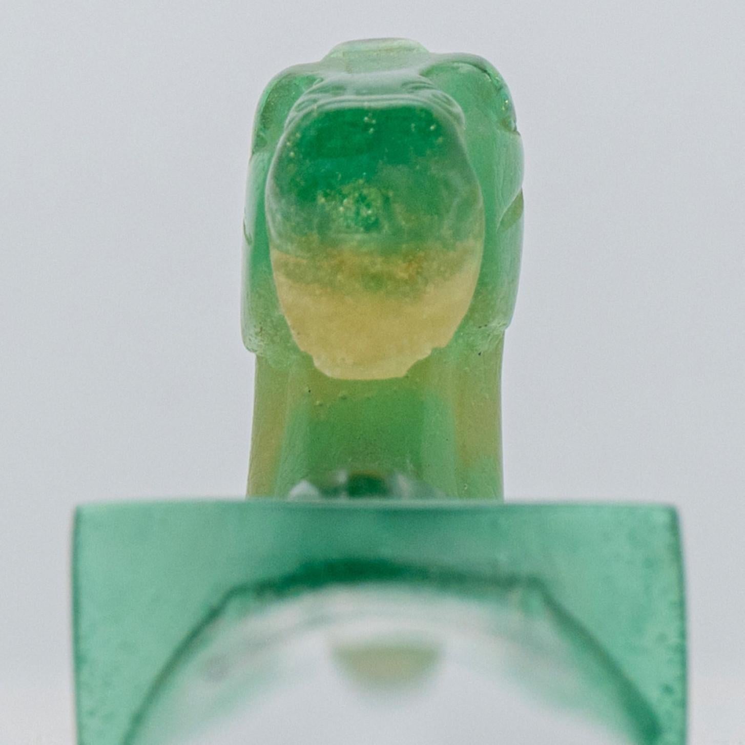 Objeto decorativo Daum Art Glass Green Dague, Francia Vidrio artístico en venta