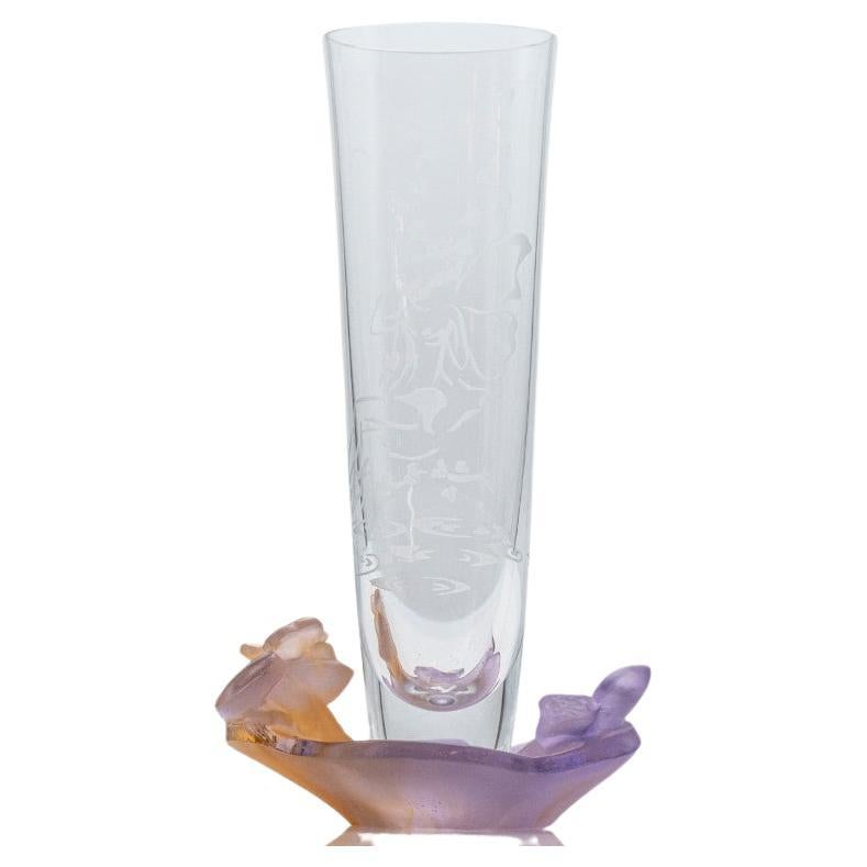 Jarrones Soliflore de Daum Art Glass, Naranja violeta, Francia en venta