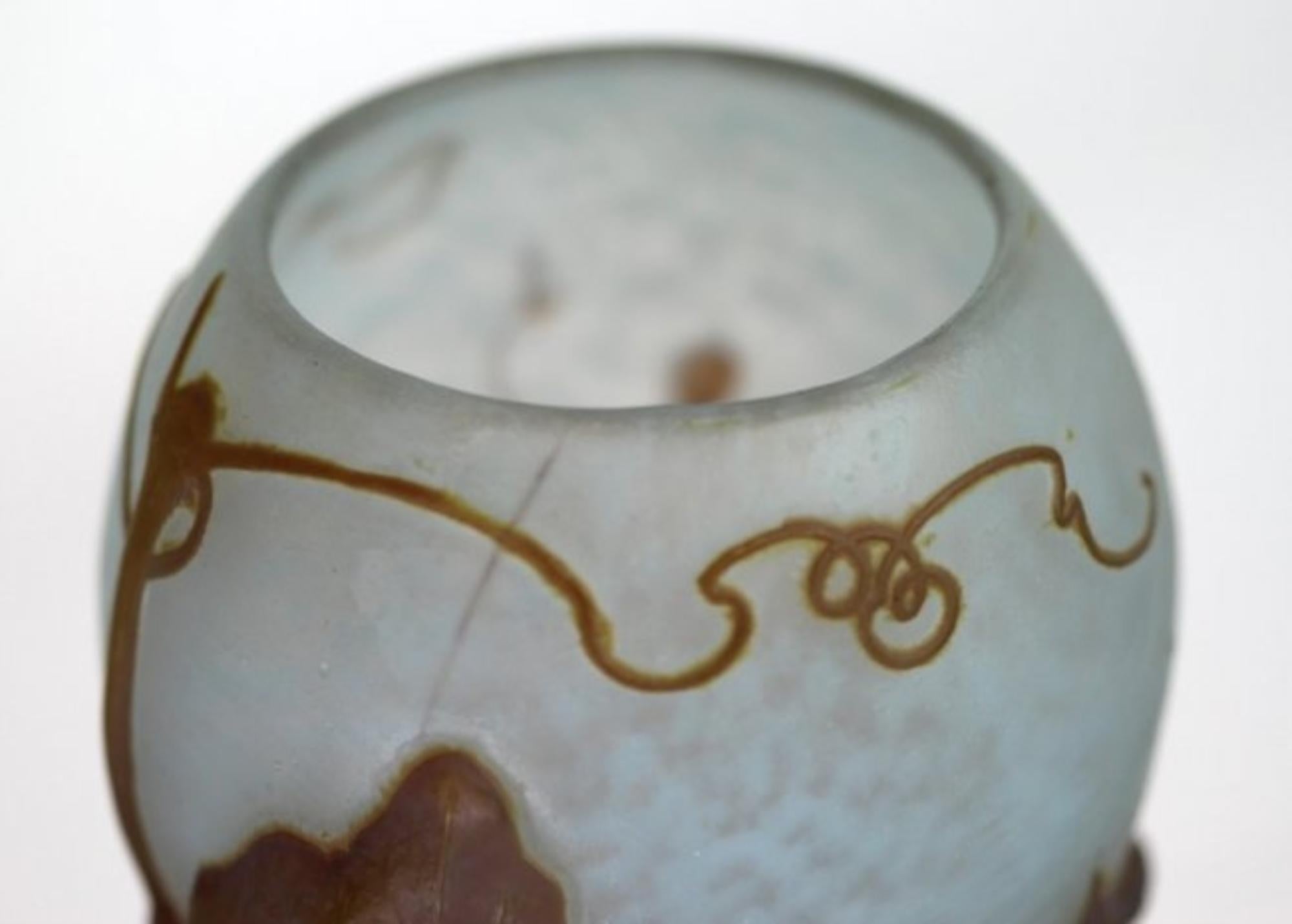 Early 20th Century Daum Autumn Vase For Sale