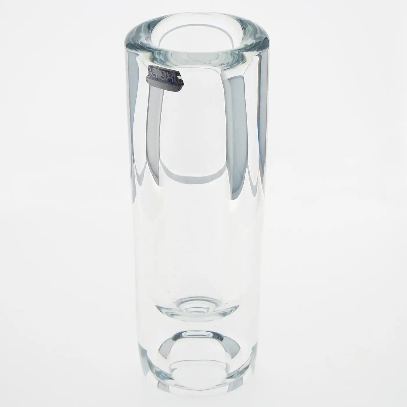 French Daum by De Belroy Tall Crystal Tumbler Vase, Galaxie Collection, 1970s For Sale