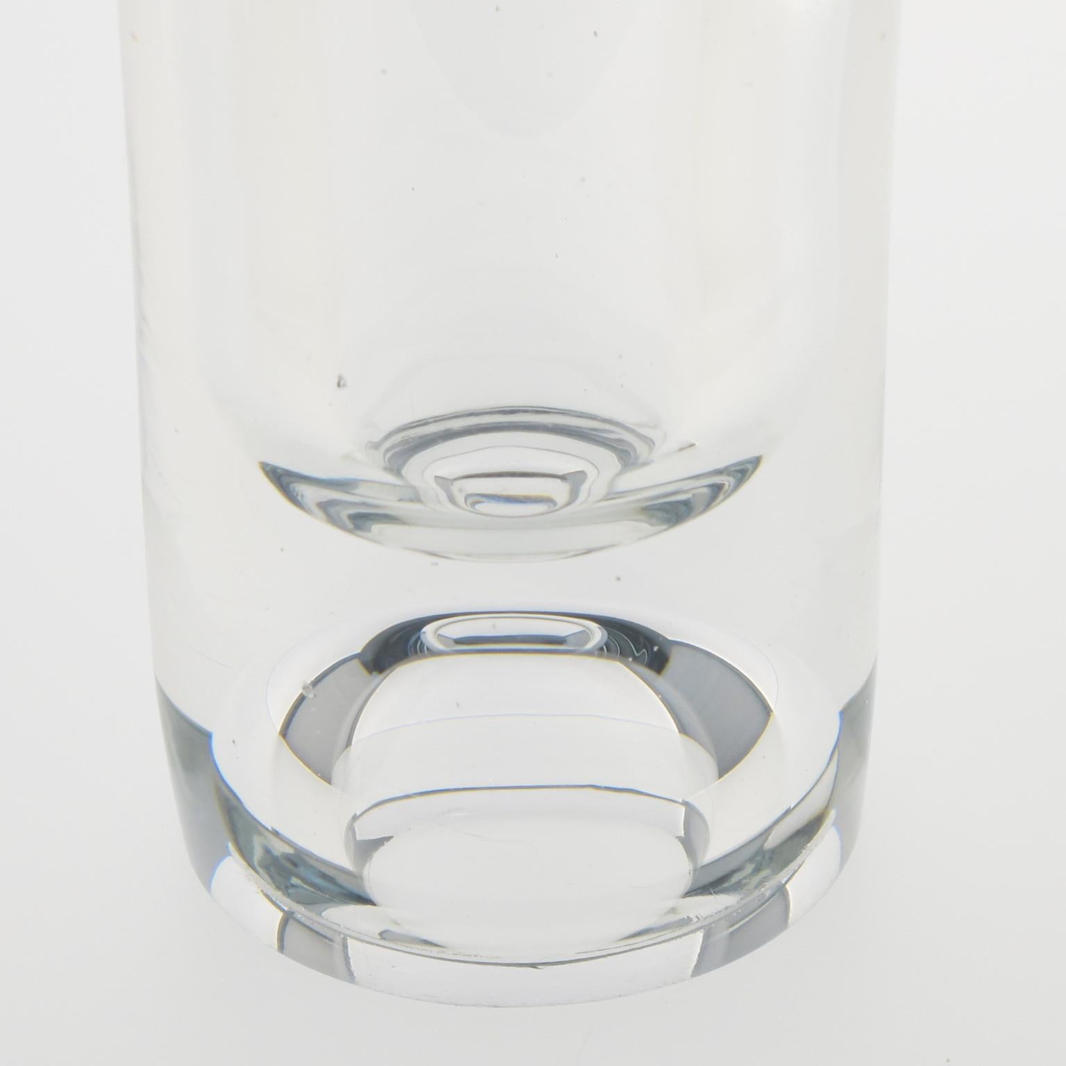 French Daum by De Belroy Tall Crystal Vase, circa 1970 For Sale