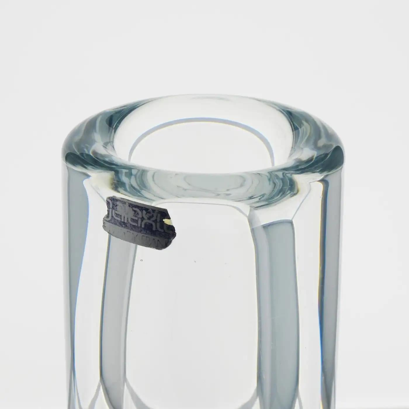Late 20th Century Daum by De Belroy Tall Crystal Tumbler Vase, Galaxie Collection, 1970s For Sale