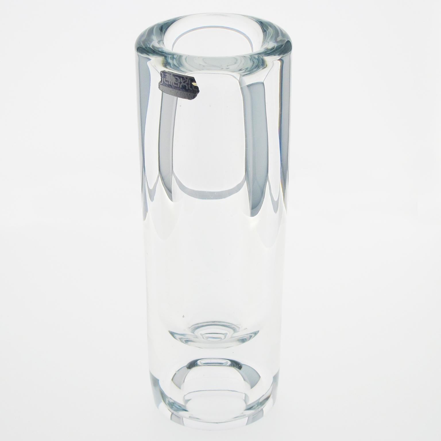 Late 20th Century Daum by De Belroy Tall Crystal Vase, circa 1970 For Sale