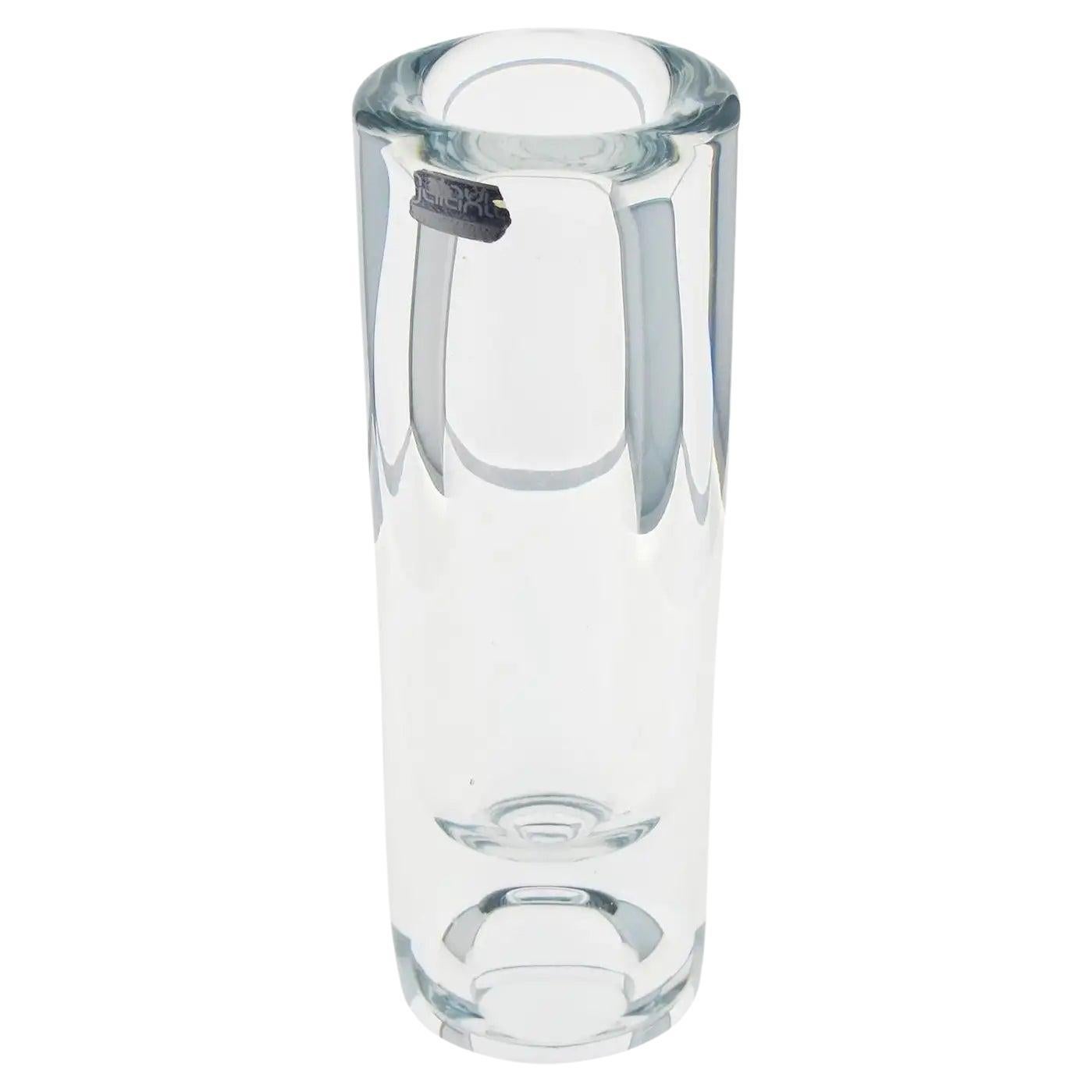 Daum by De Belroy Tall Crystal Tumbler Vase, Galaxie Collection, 1970s For Sale