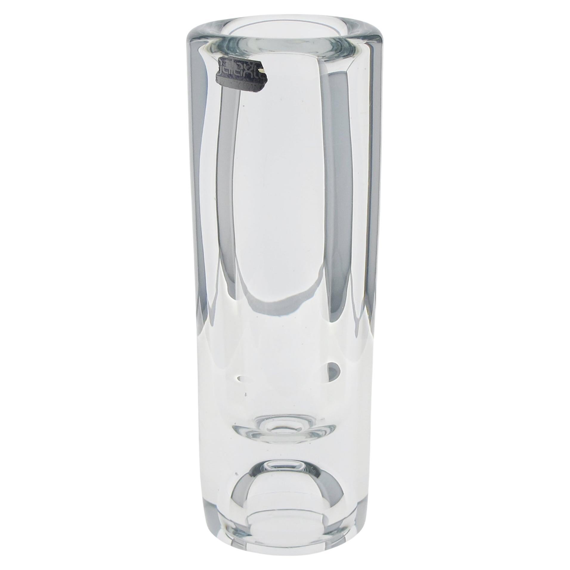 Vaso di cristallo alto Daum by De Belroy, circa 1970 in vendita