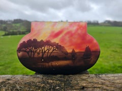 Daum cameo glass landscape vase C1910