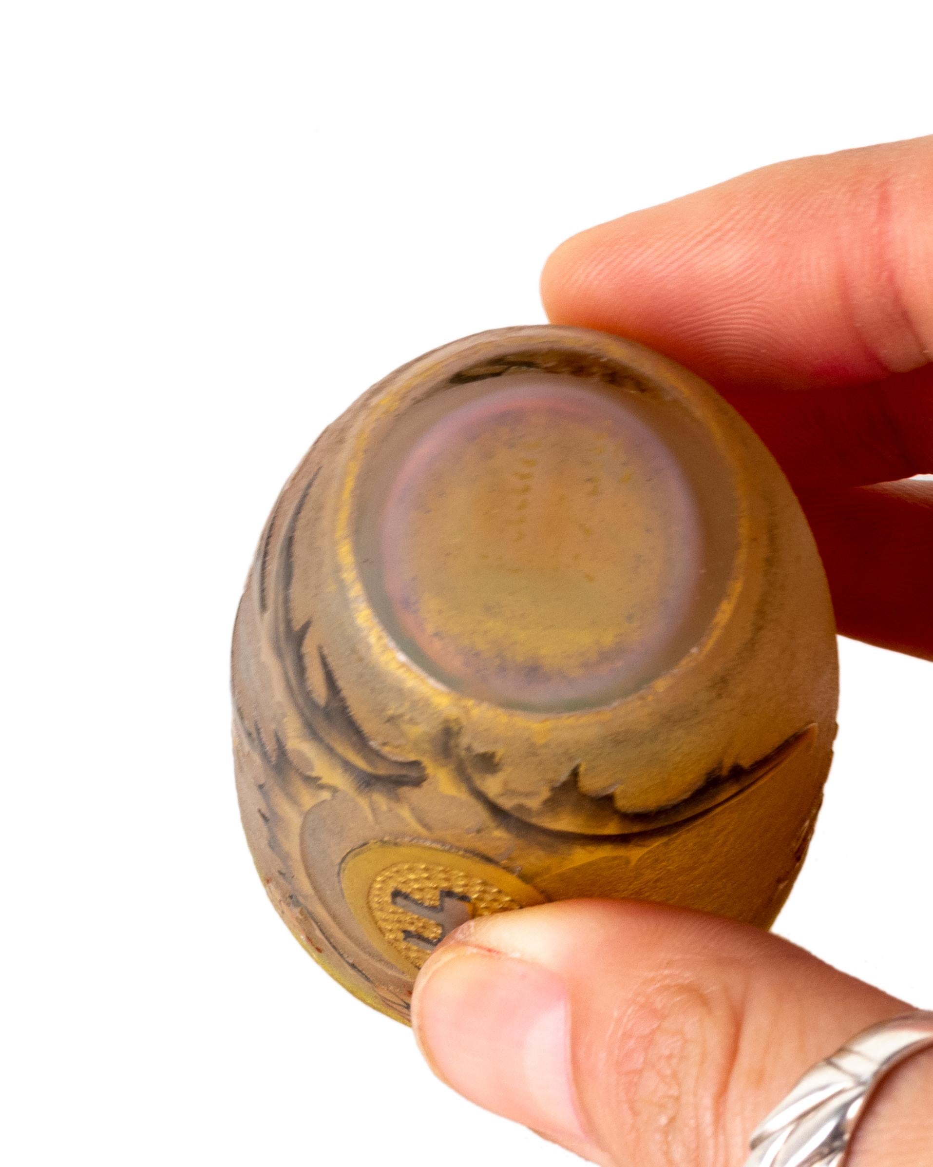 Francese Calice Daum, Vaso di vetro, Croce di Lorrain, 1906 in vendita