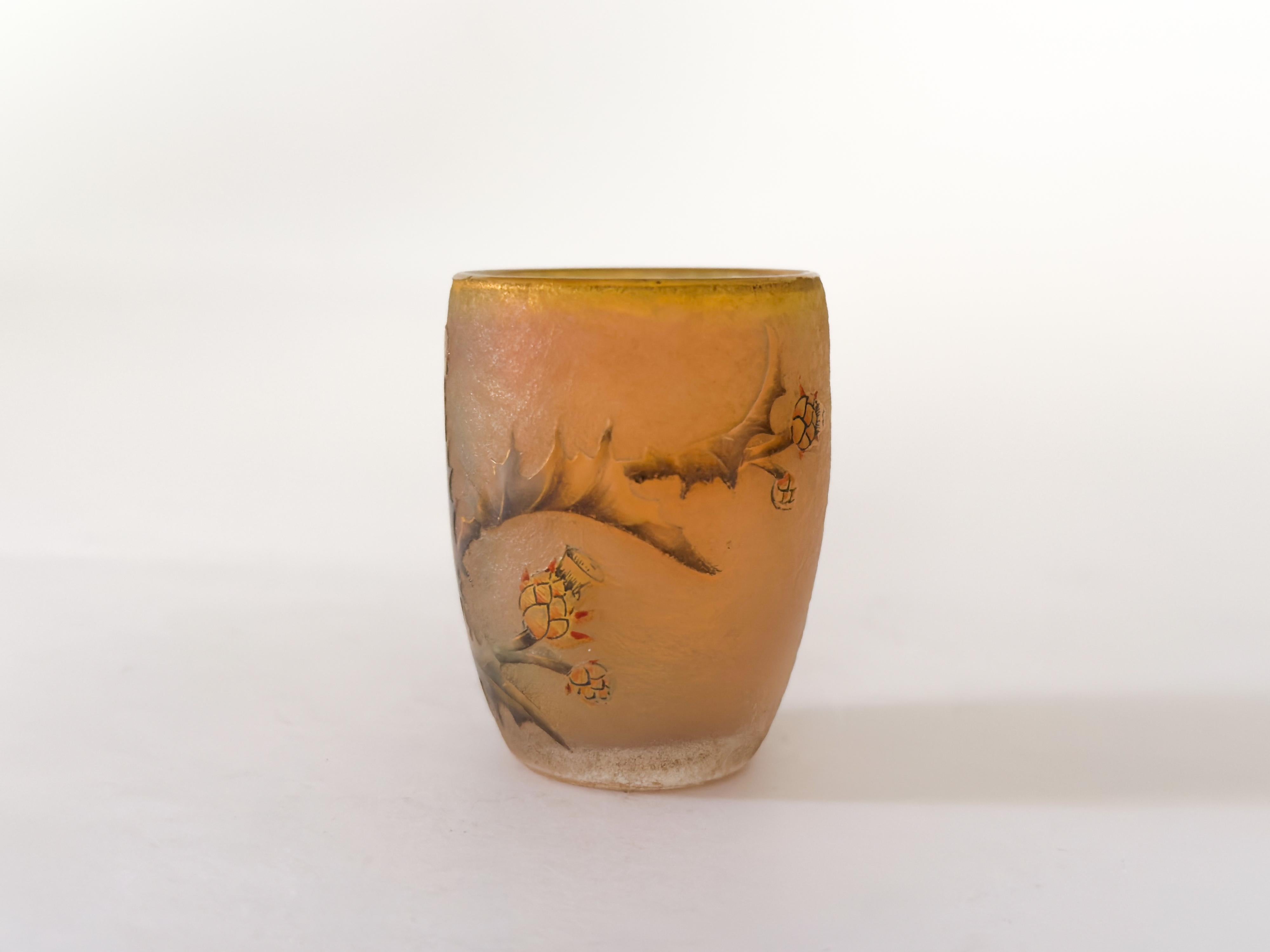 XX secolo Calice Daum, Vaso di vetro, Croce di Lorrain, 1906 in vendita