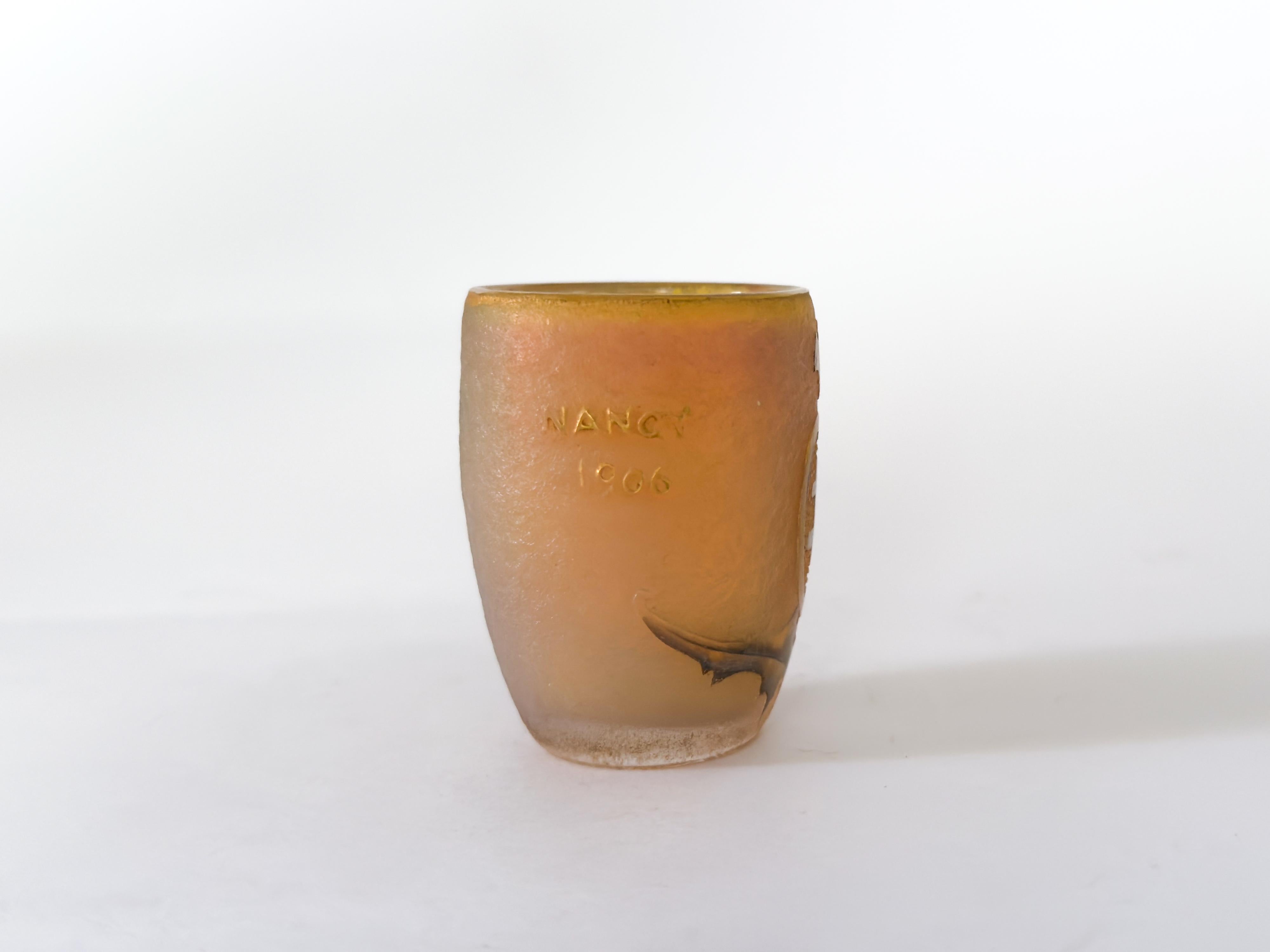 Calice Daum, Vaso di vetro, Croce di Lorrain, 1906 in vendita 2