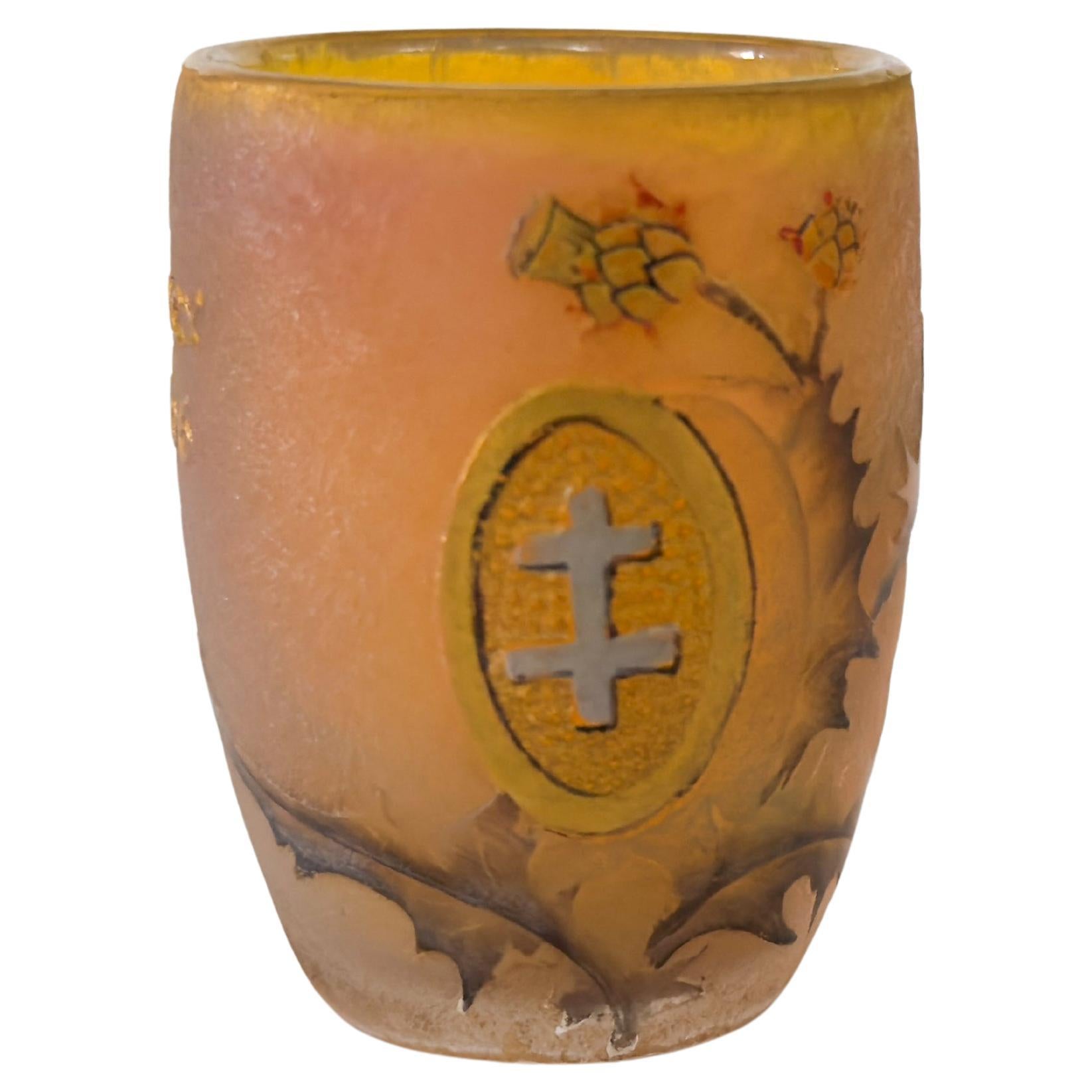 Calice Daum, Vaso di vetro, Croce di Lorrain, 1906