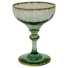 Bicchiere da champagne Daum, periodo Art Nouveau, manifattura di Nancy, circa 1900