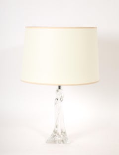 Daum Column Cristal Table Lamp, France 1950's