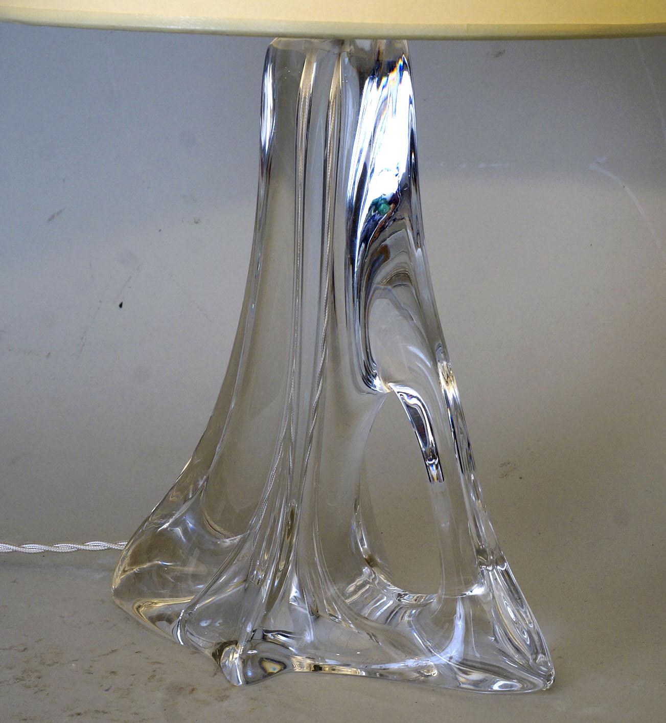 Daum Cristal Table Lamp In Good Condition For Sale In Paris, FR