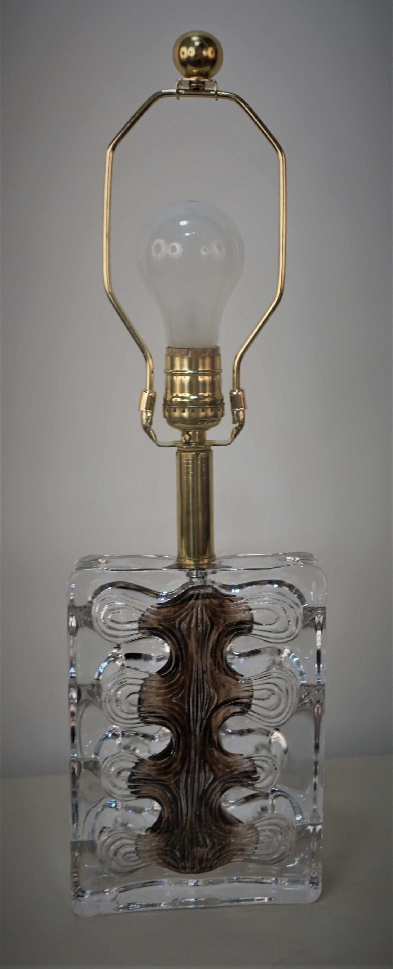 Daum Crystal 1970's Table Lamp 3