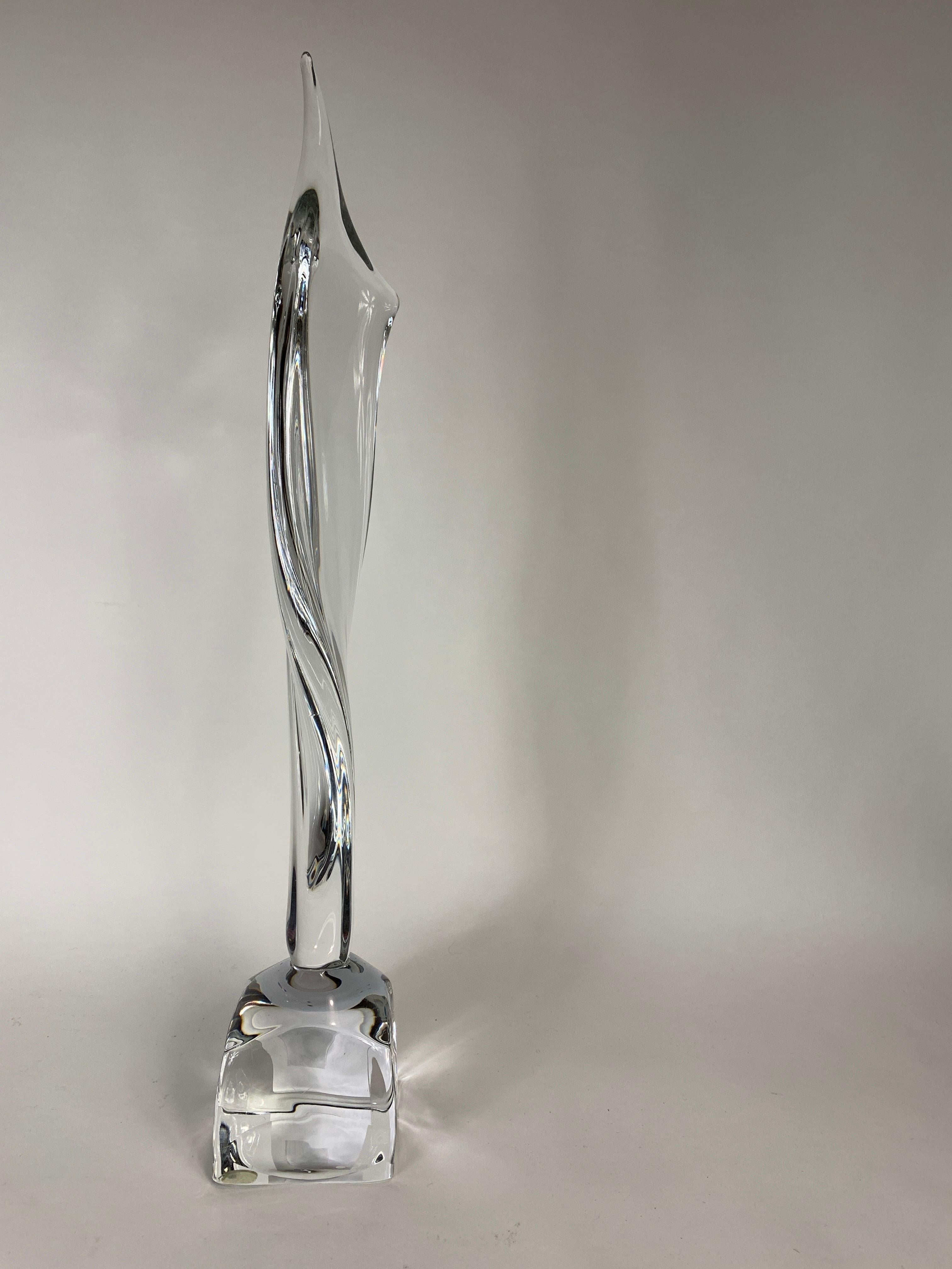 A French Daum crystal sculpture titled 