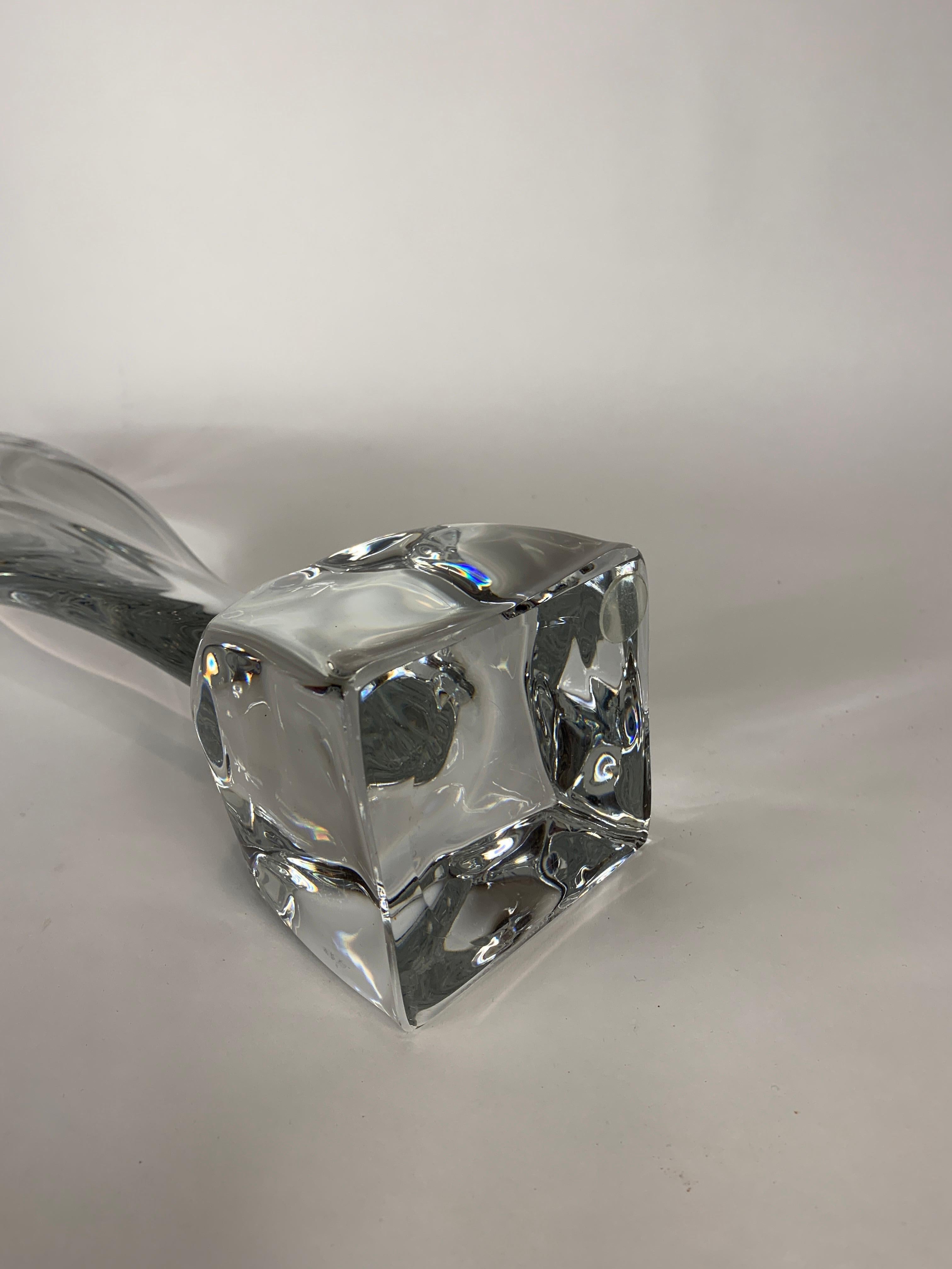 Daum Crystal Abstract sculpture In Excellent Condition In Chicago, IL