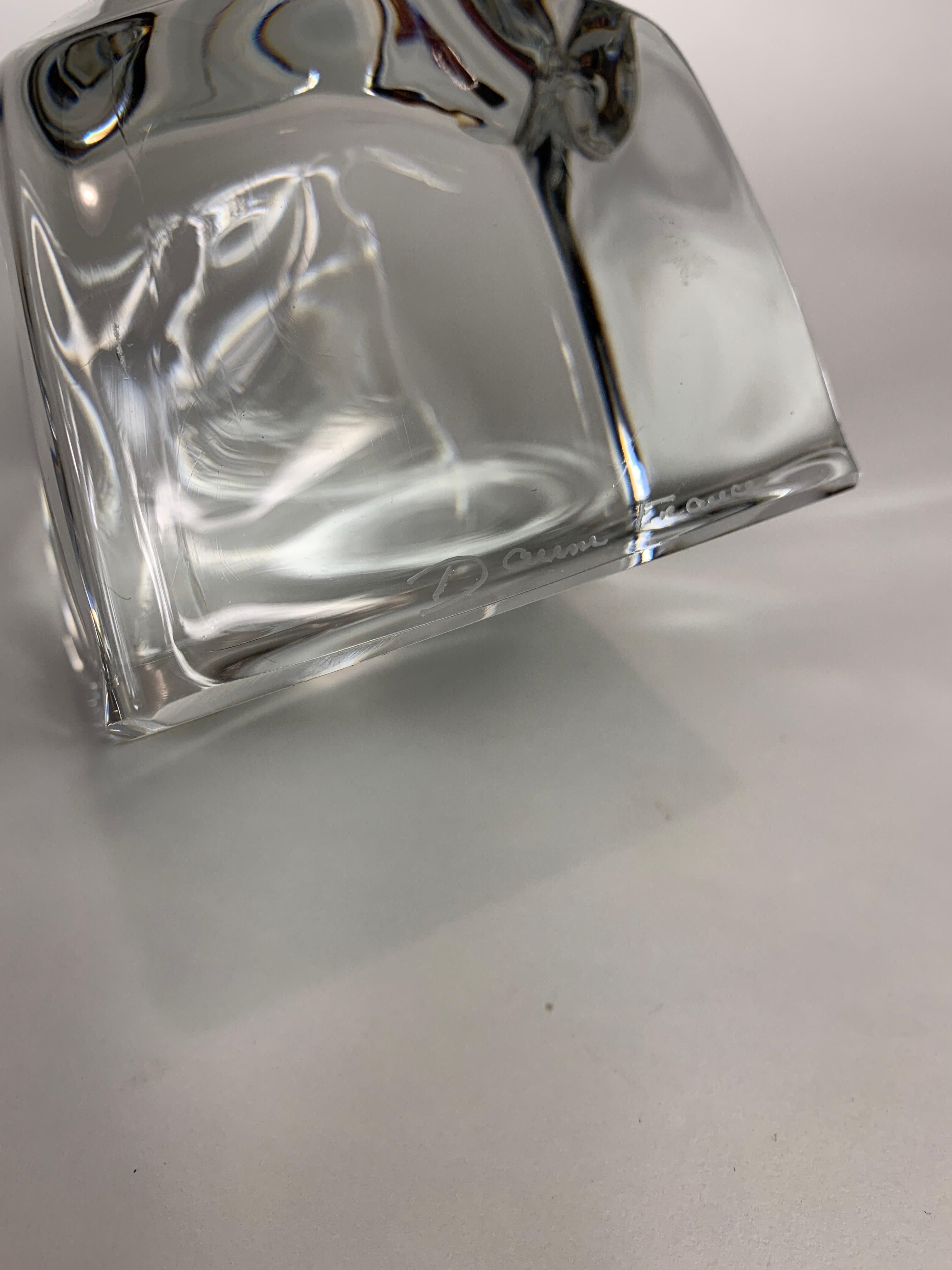 Mid-20th Century Daum Crystal Abstract sculpture