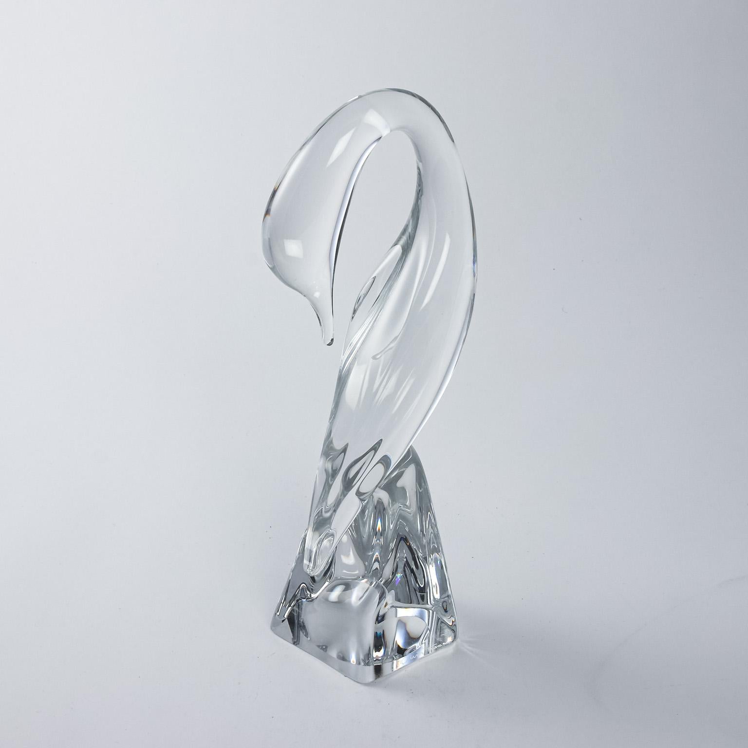 Daum-Kristall-Skulptur Egret-Heron-Kranich. 14