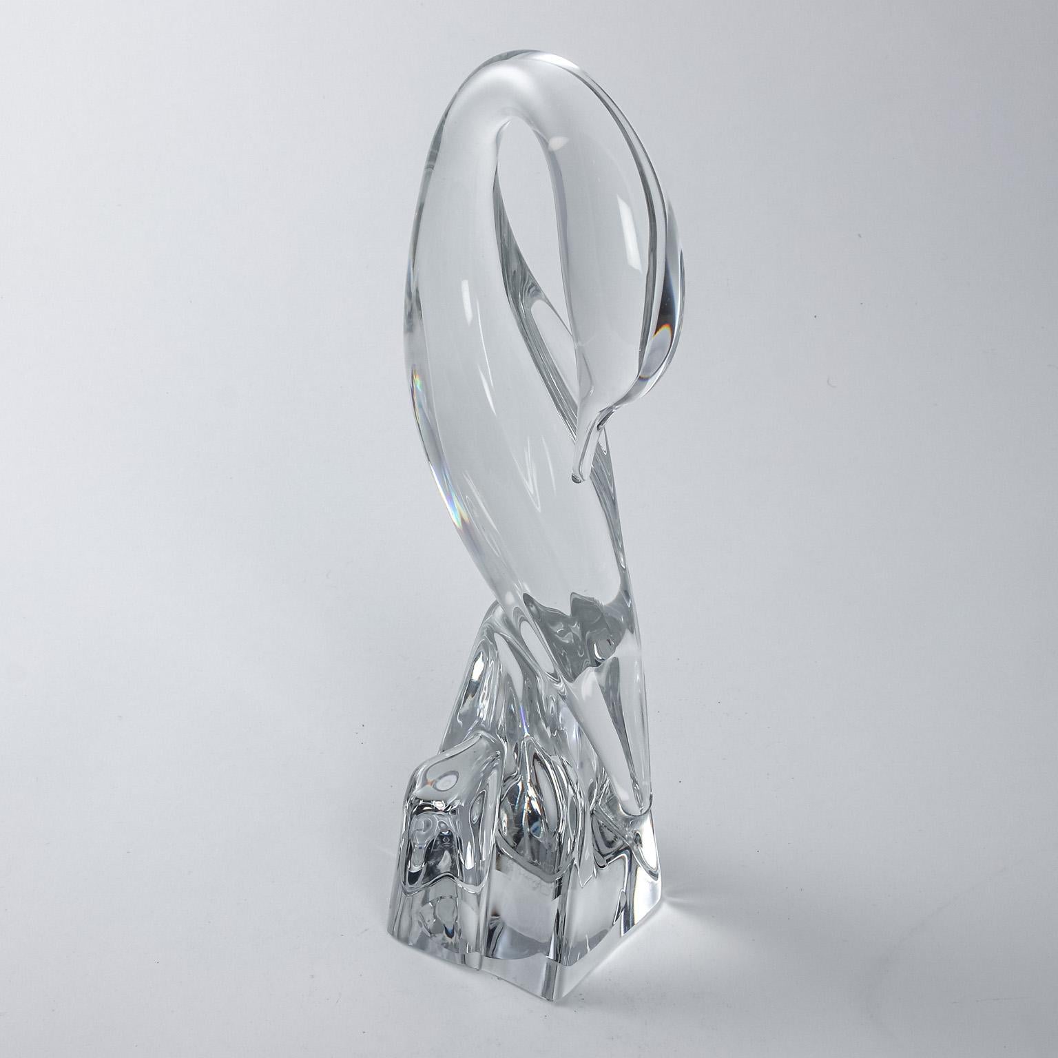 Daum Kristall-Vogel-Skulptur im Zustand „Gut“ in Stamford, CT