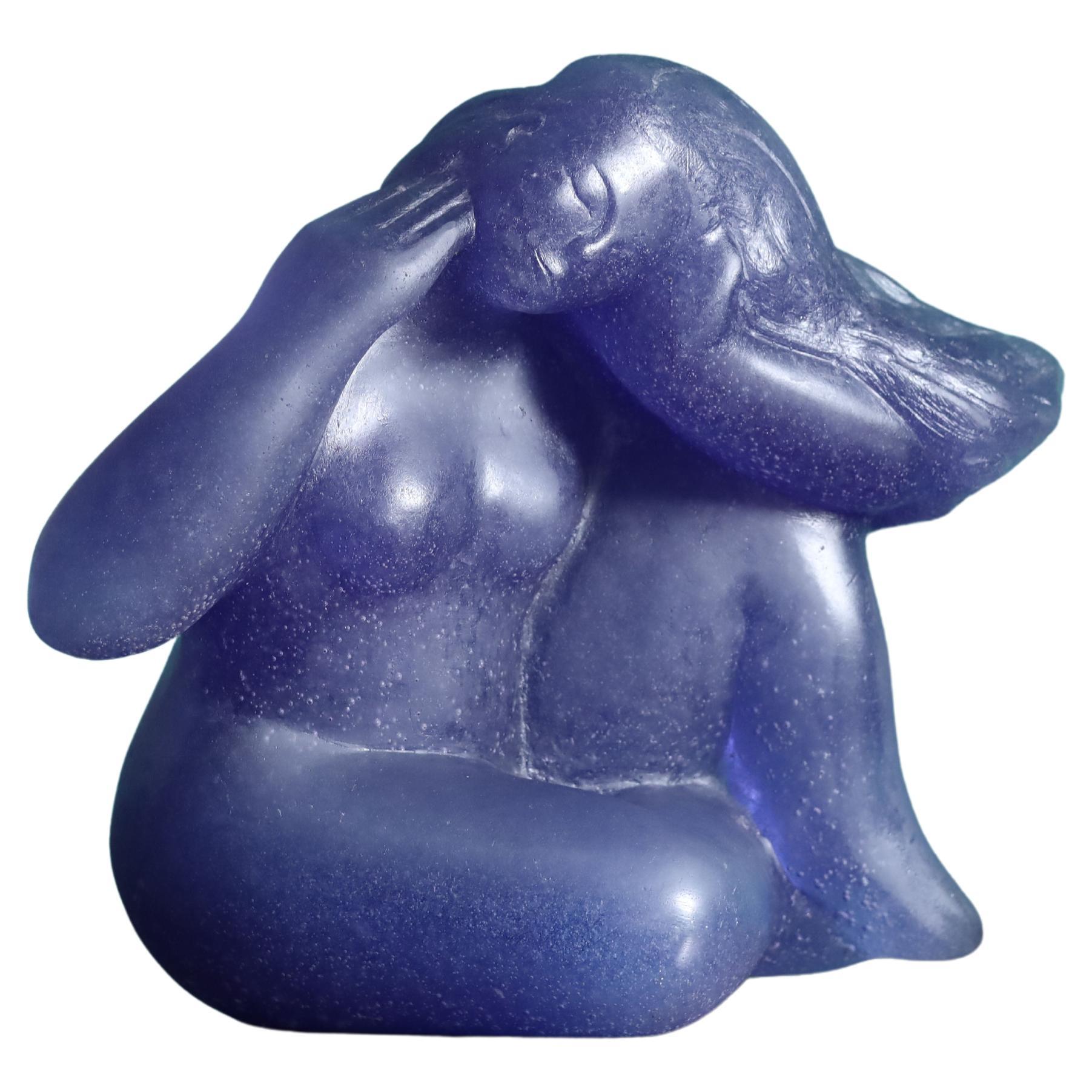 DAUM Crystal "ELLE" Sculpture by Fabienne Garcher For Sale