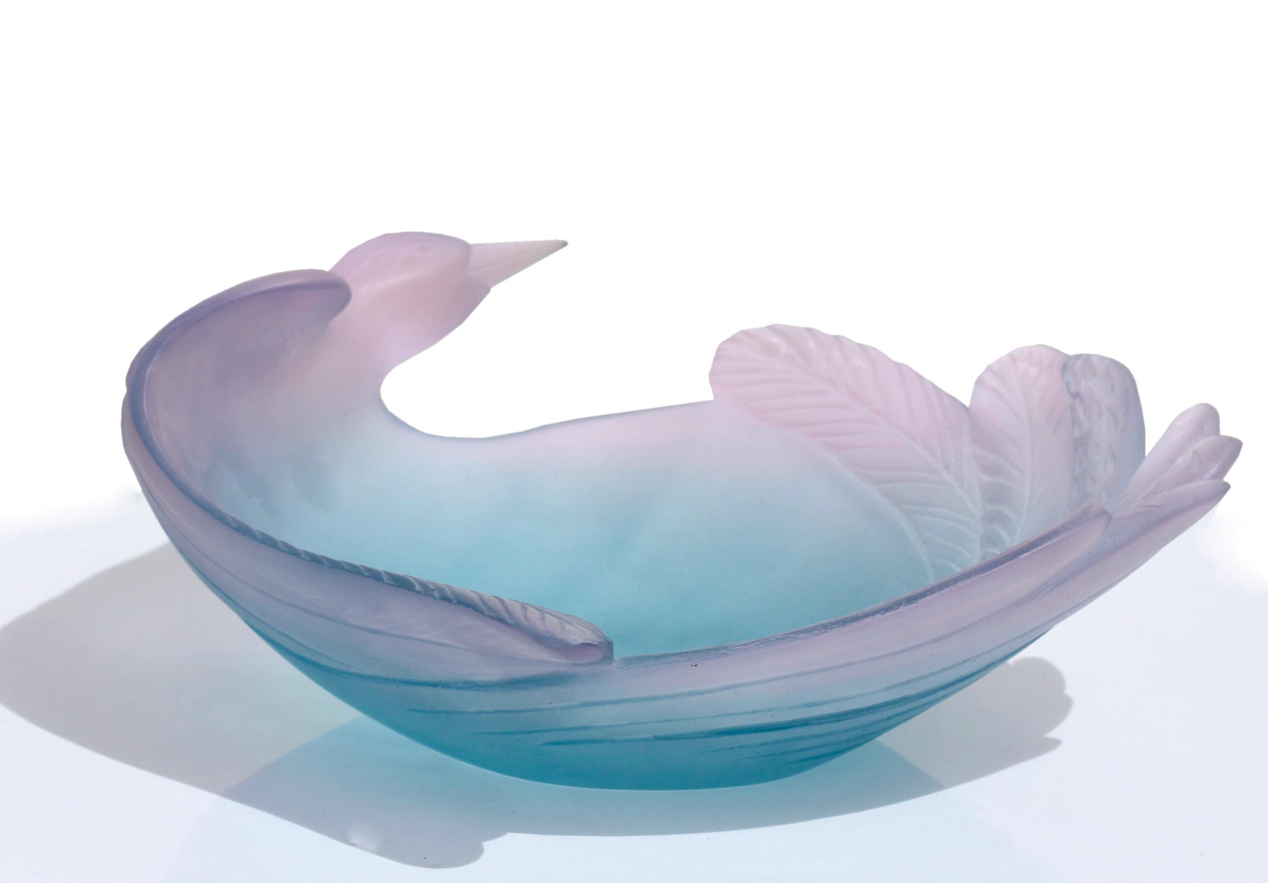 20ième siècle Bol contemporain « Birds Of Paradise » en cristal de Daum, France en vente