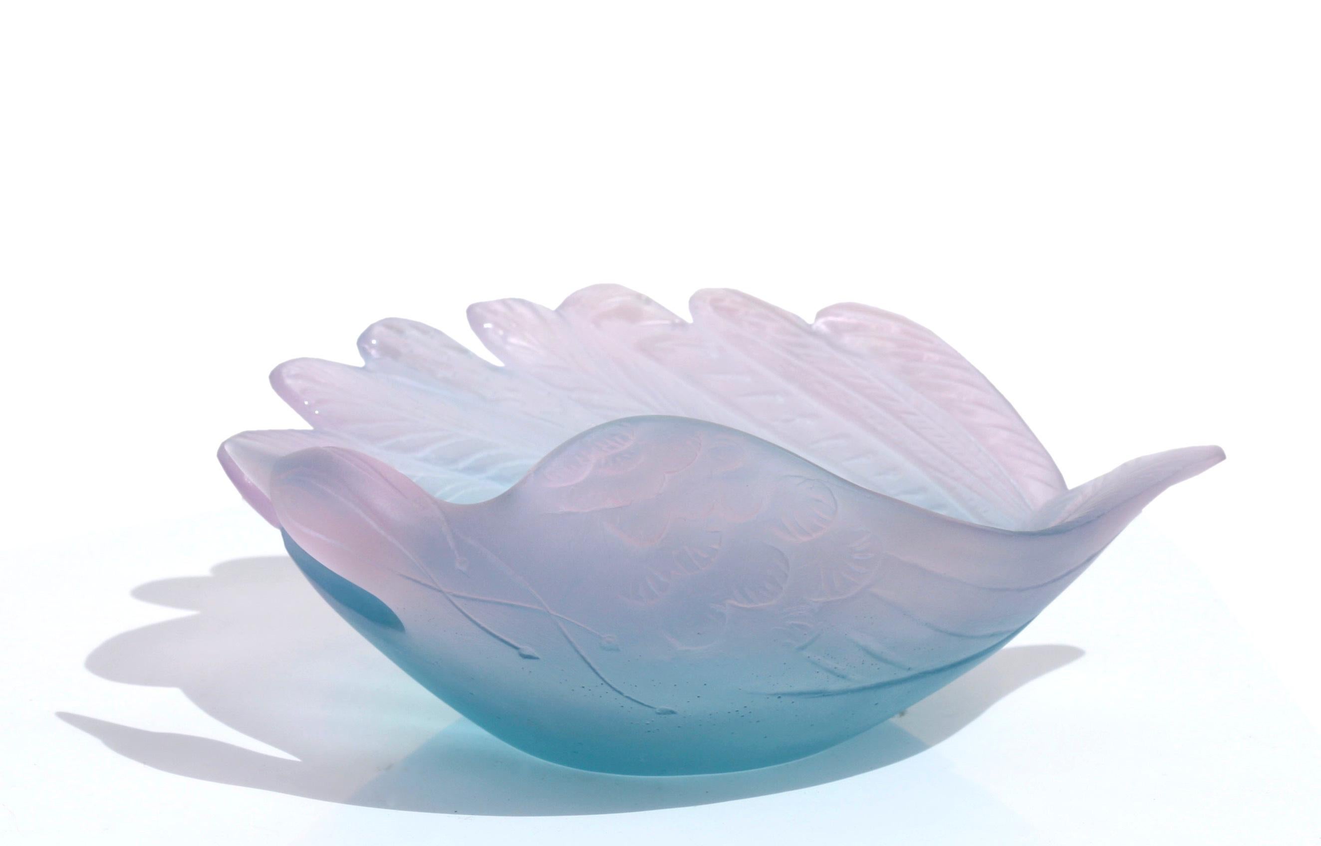 Verre Bol contemporain « Birds Of Paradise » en cristal de Daum, France en vente