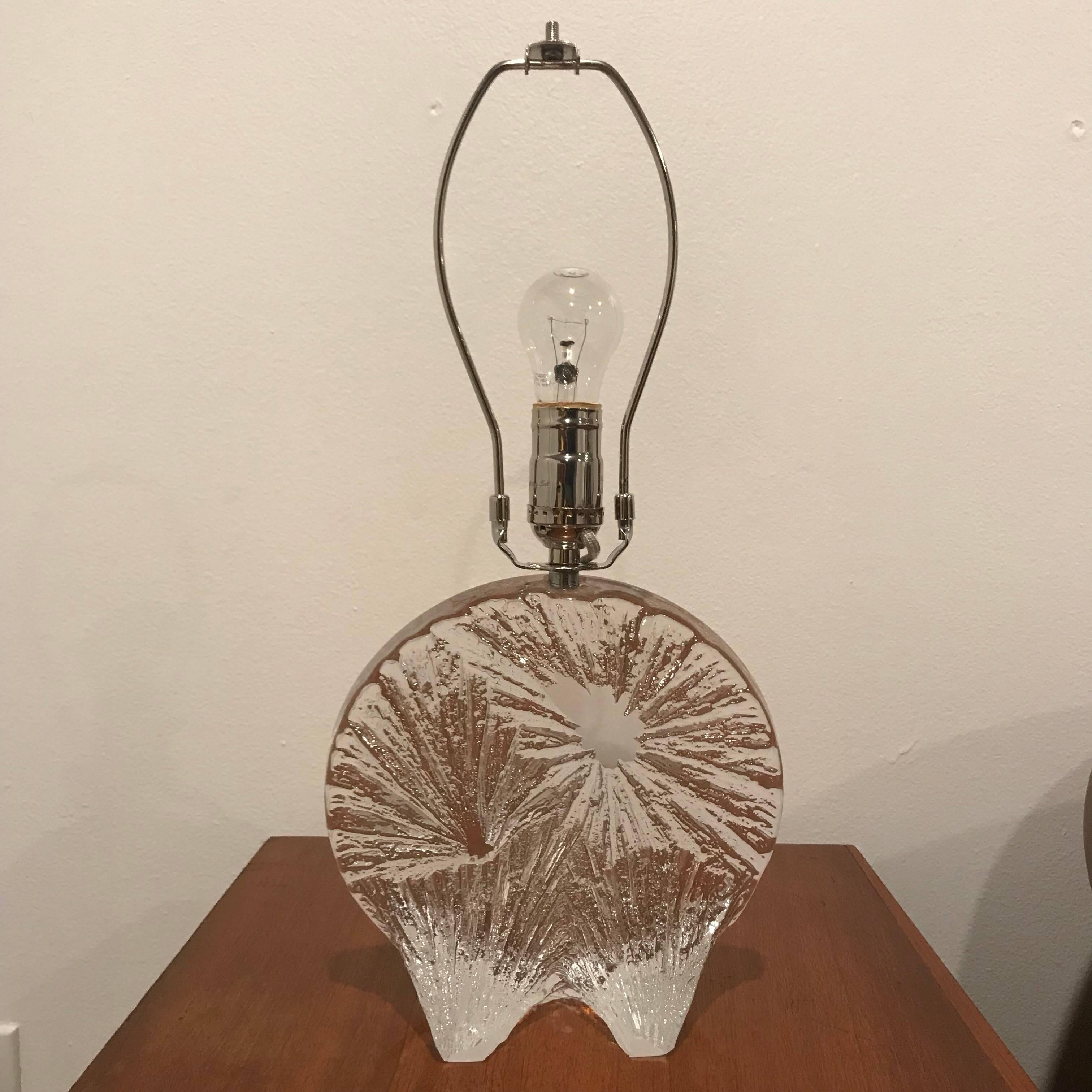 Daum Crystal French 1960 Table Lamp 4