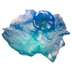 Daum Crystal Pate de Verre Flower Bowl