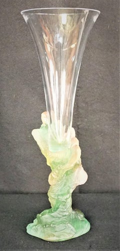 Daum Crystal Pate de Verre Vase