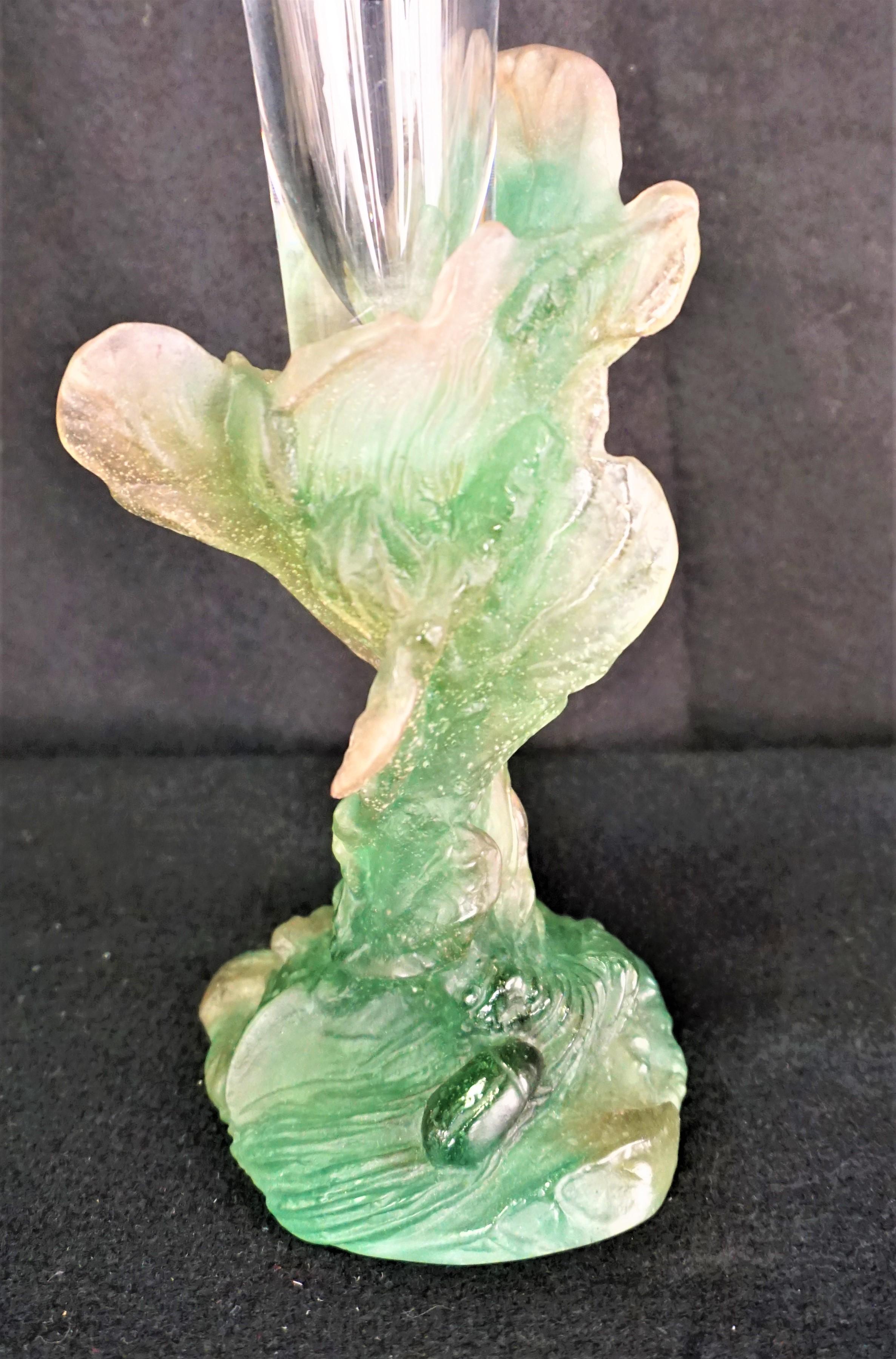 French Daum Crystal Pate de Verre Vase
