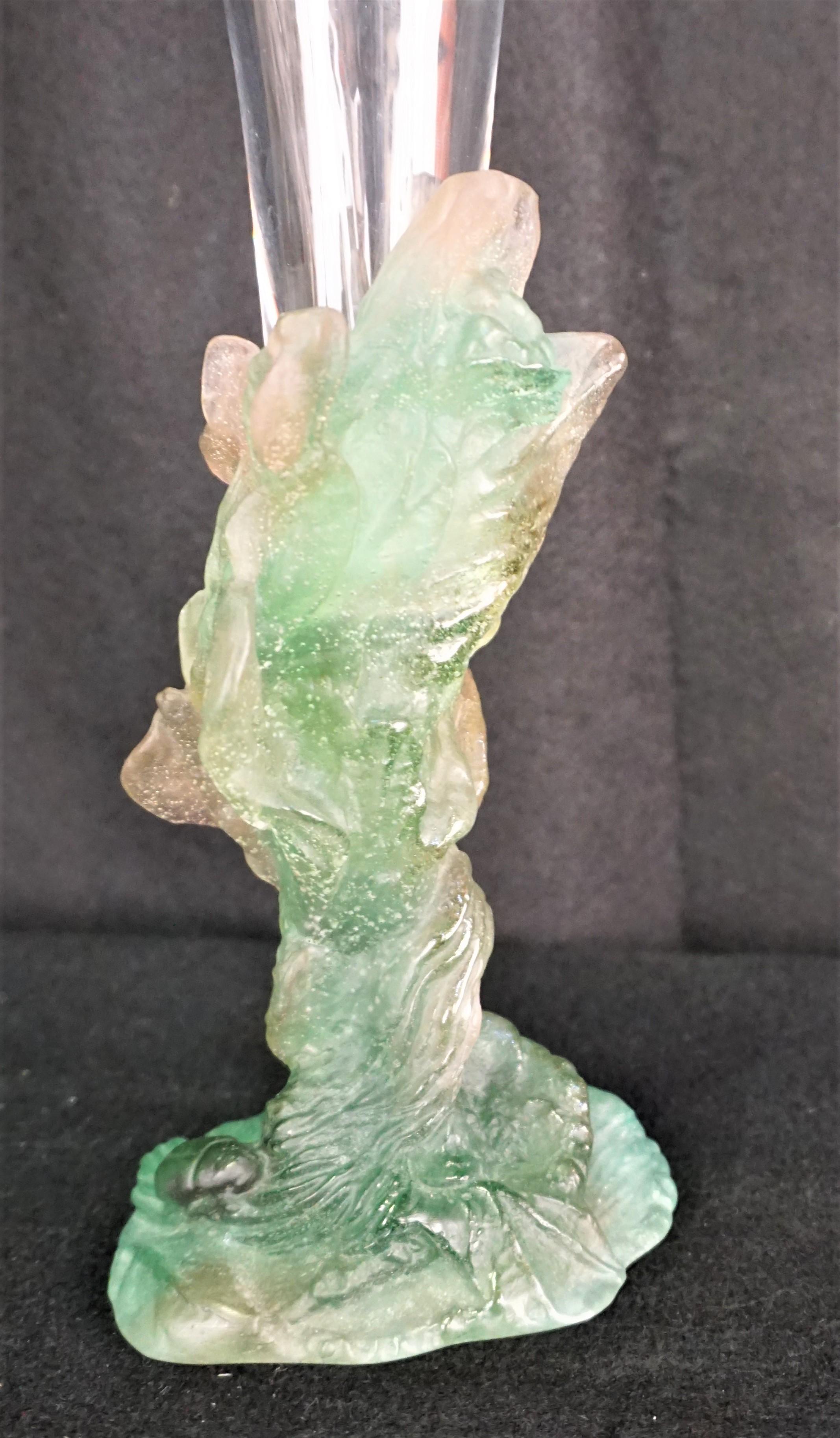 20th Century Daum Crystal Pate de Verre Vase