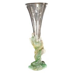 Vase en pate de verre en cristal Daum Vase en pate de verre en cristal Daum
