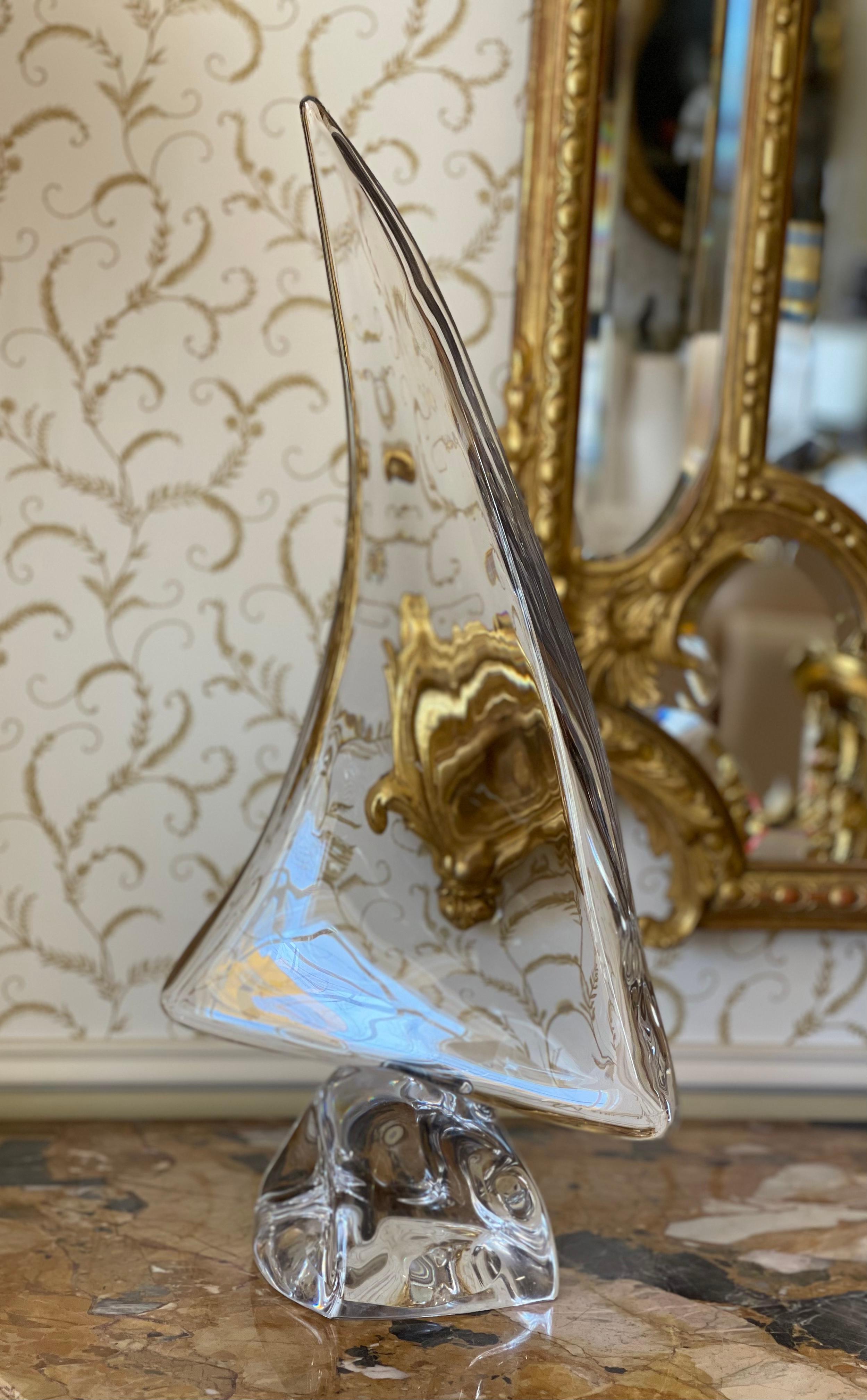 Daum - Crystal Sail, 20th Century In Good Condition For Sale In Beaune, FR