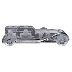 Daum Crystal Sculpture of a Rolls Royce, 20th Century.