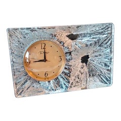 Daum Crystal Table Clock 1950s, France
