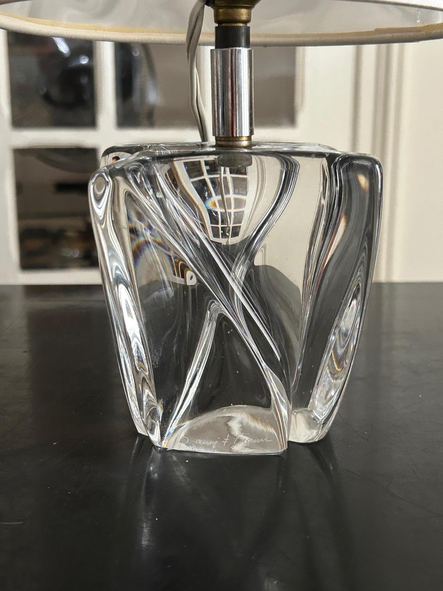 Daum crystal table lamp en vente 5