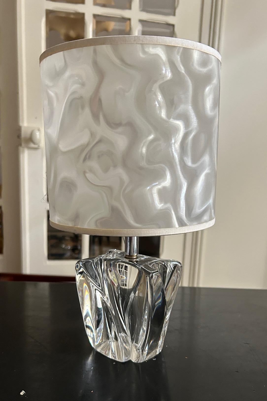 Daum crystal table lamp en vente 1
