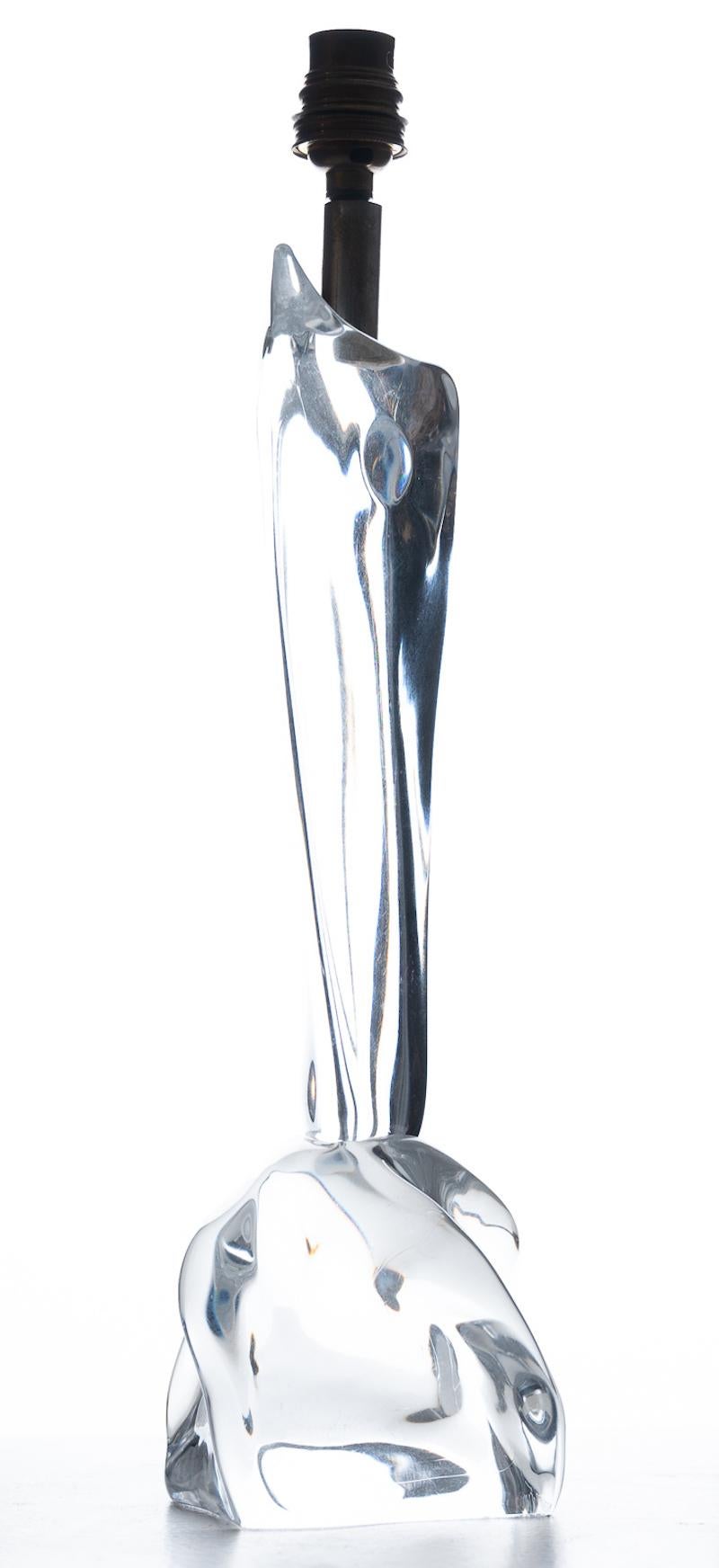 Lampe de table en cristal Daum en forme de hibou Bon état - En vente à Henley-on Thames, Oxfordshire