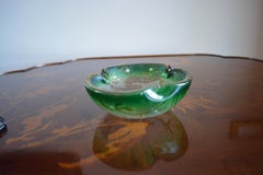 Daum Etched Enamelled Gilded Glass Happy New Year French Bowl