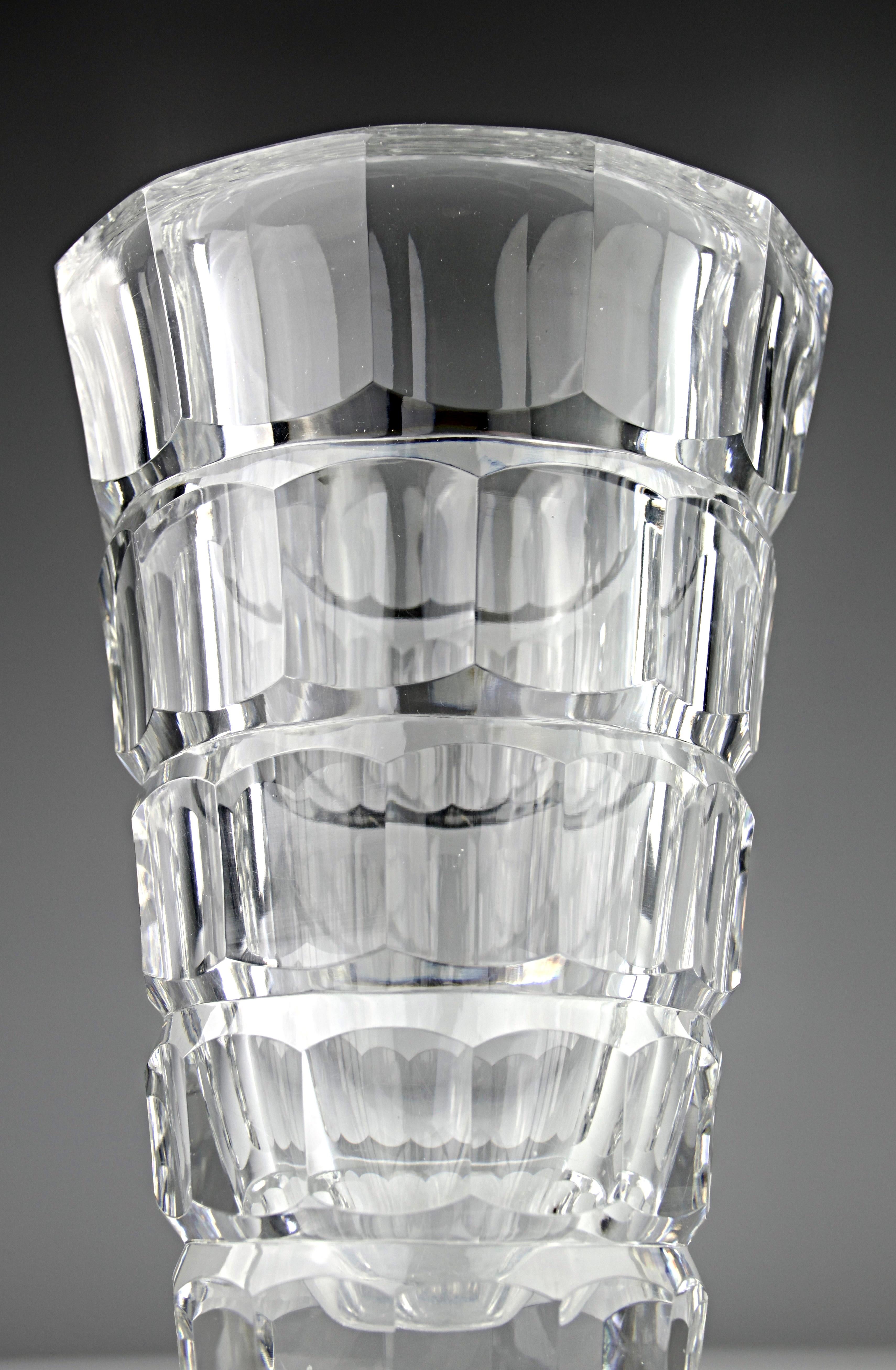 Mid-Century Modern Daum, Faceted Vase, 1960s For Sale