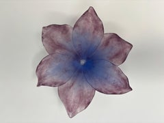 Daum France Amaryllis Amethyst Crystal Bowl, Signed, 1990s