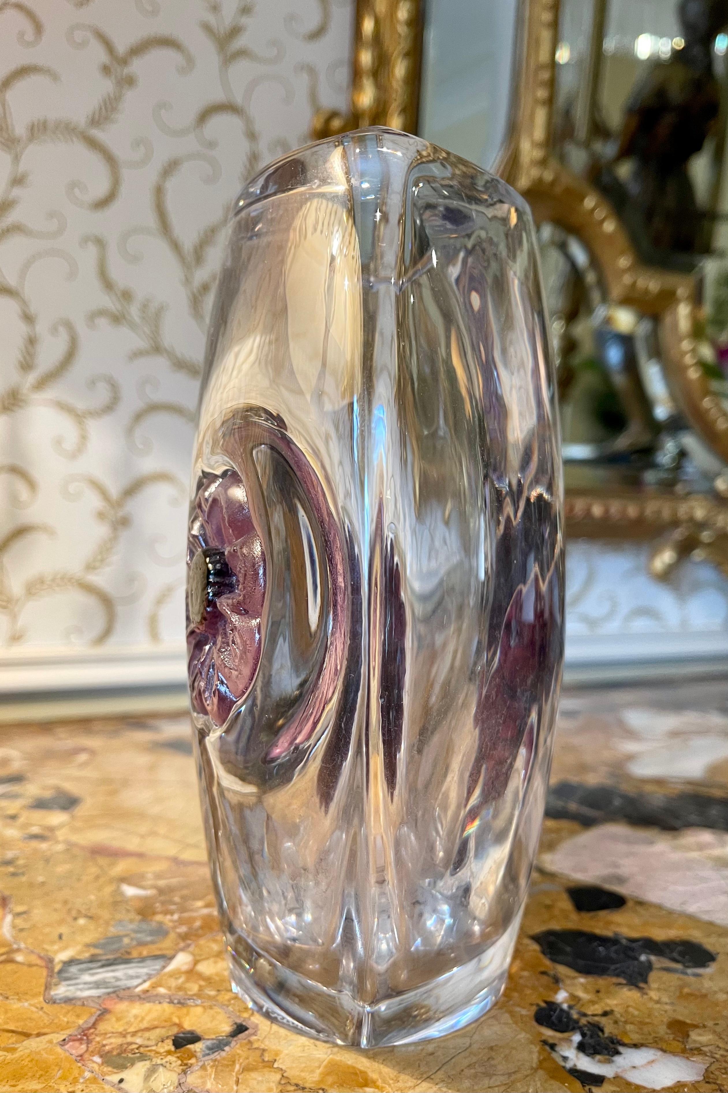 Vetro Daum Francia, stile Art Nouveau, Vaso di cristallo Coppelia, XX secolo in vendita