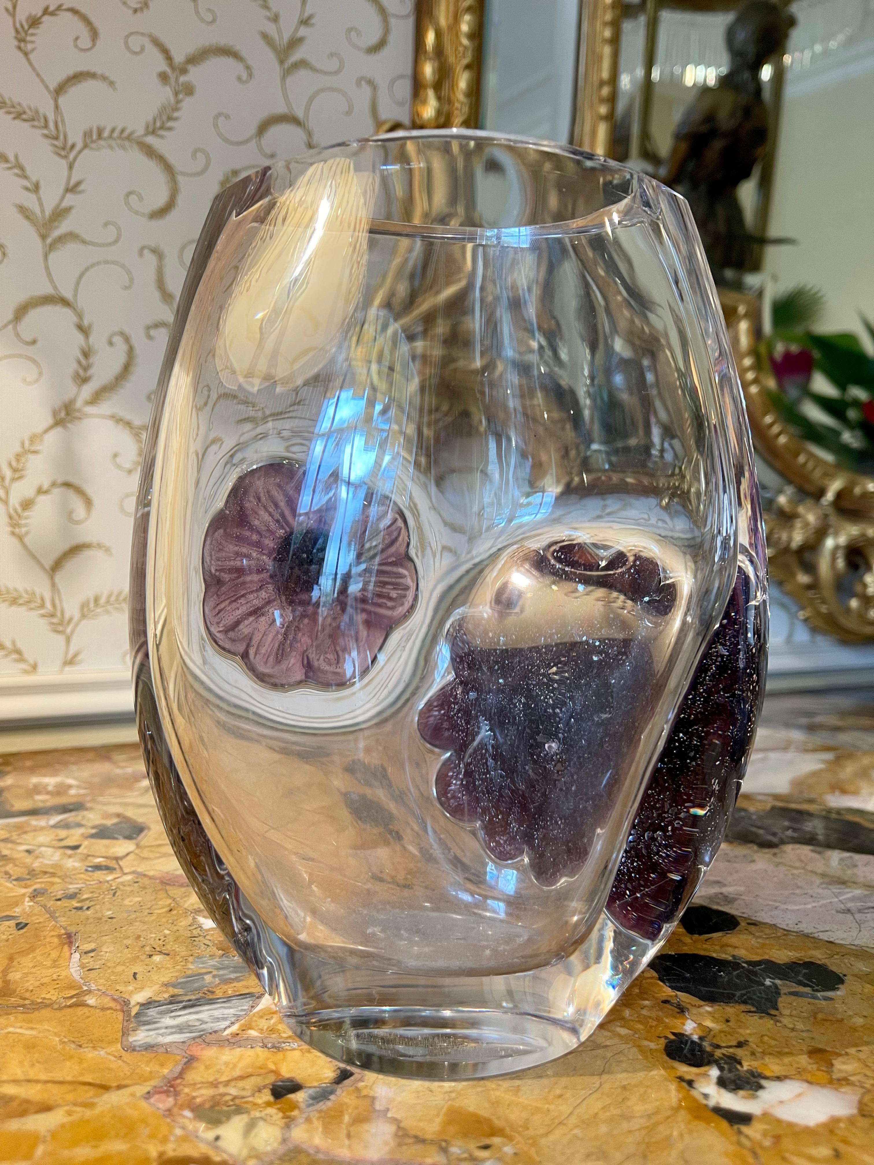 Daum Francia, stile Art Nouveau, Vaso di cristallo Coppelia, XX secolo in vendita 1