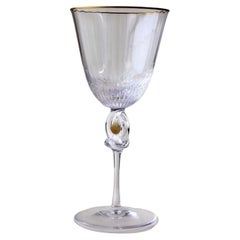 Daum France “Boule d’Or” Set of 6 Wine Glasses