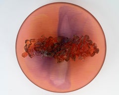 Daum France - Bowl Orchid Flower Fleur d'Orchidée Crystal - New In Box