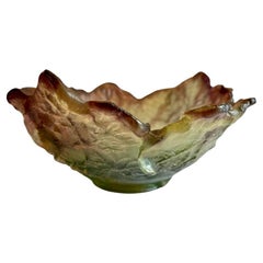 Vintage Daum France - Cabbage Leaf Bowl, XXth