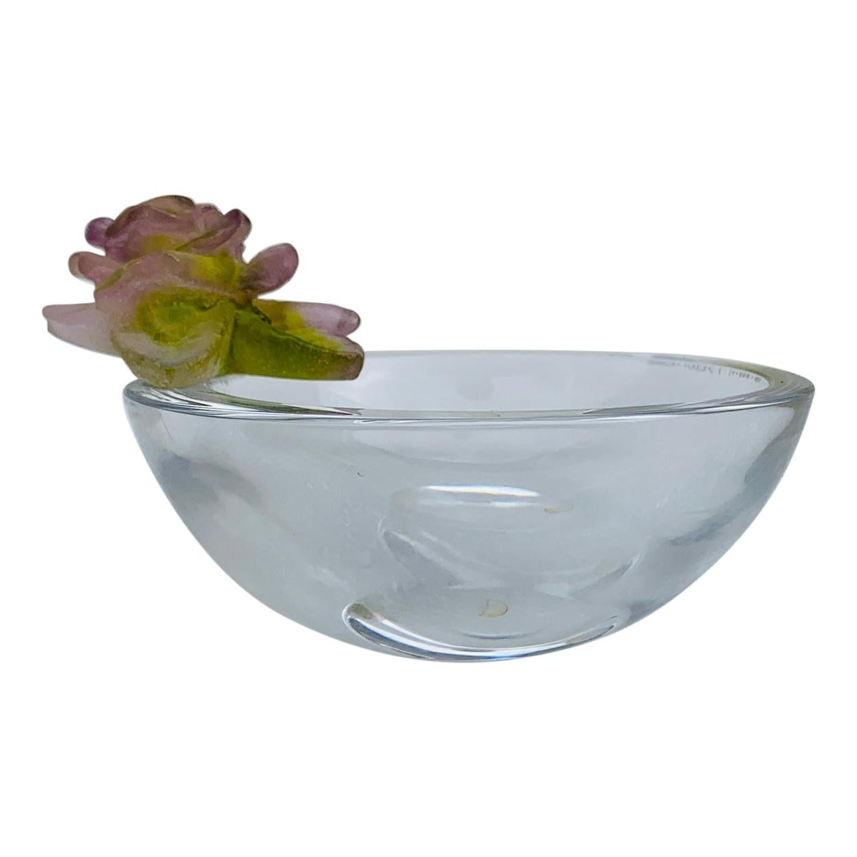 Daum France, Coupelle Ronde Roses, Small Bowl