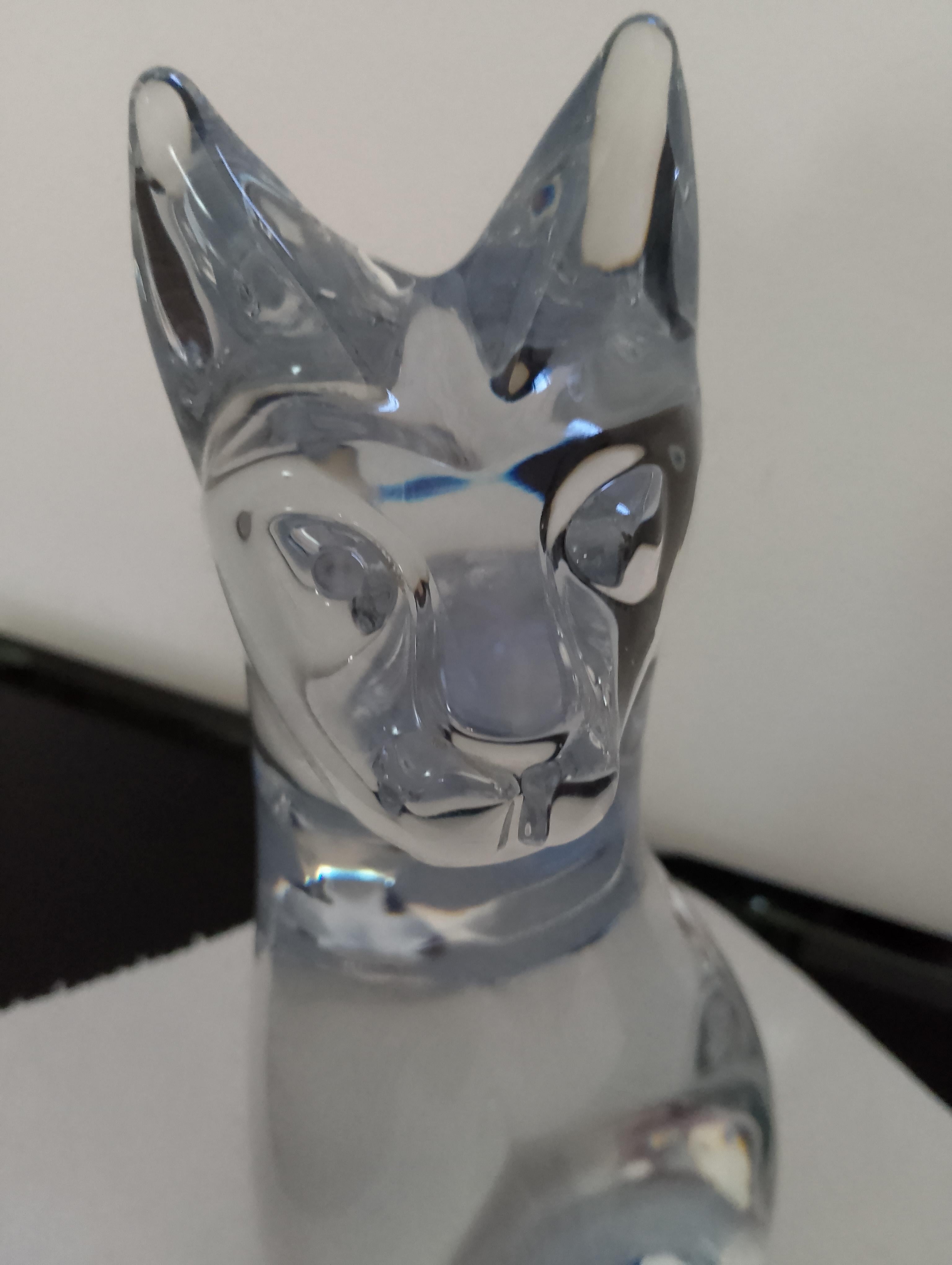 Daum France Kristall Katze Briefbeschwerer oder dekorative Skulptur (Moderne) im Angebot