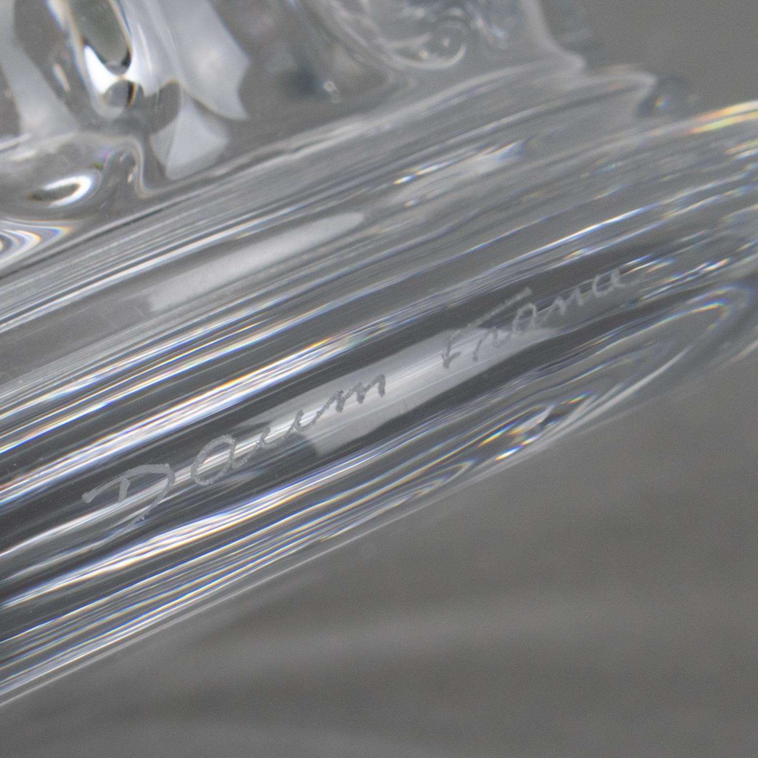 Daum France Crystal Cigar Ashtray Decorative Bowl Vide Poche Catchall, 1970s For Sale 4