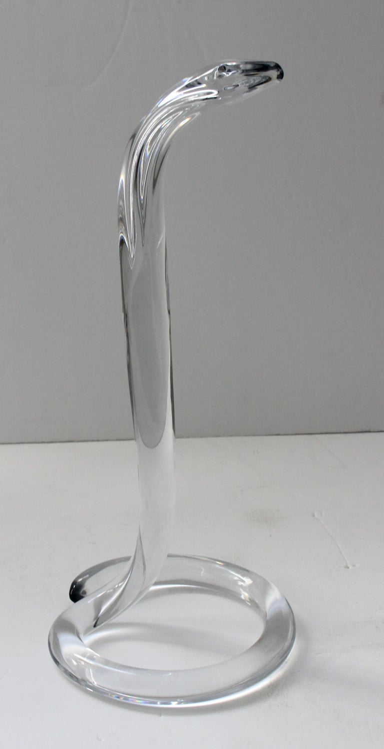 Daum France Crystal Cobra Figure For Sale at 1stDibs